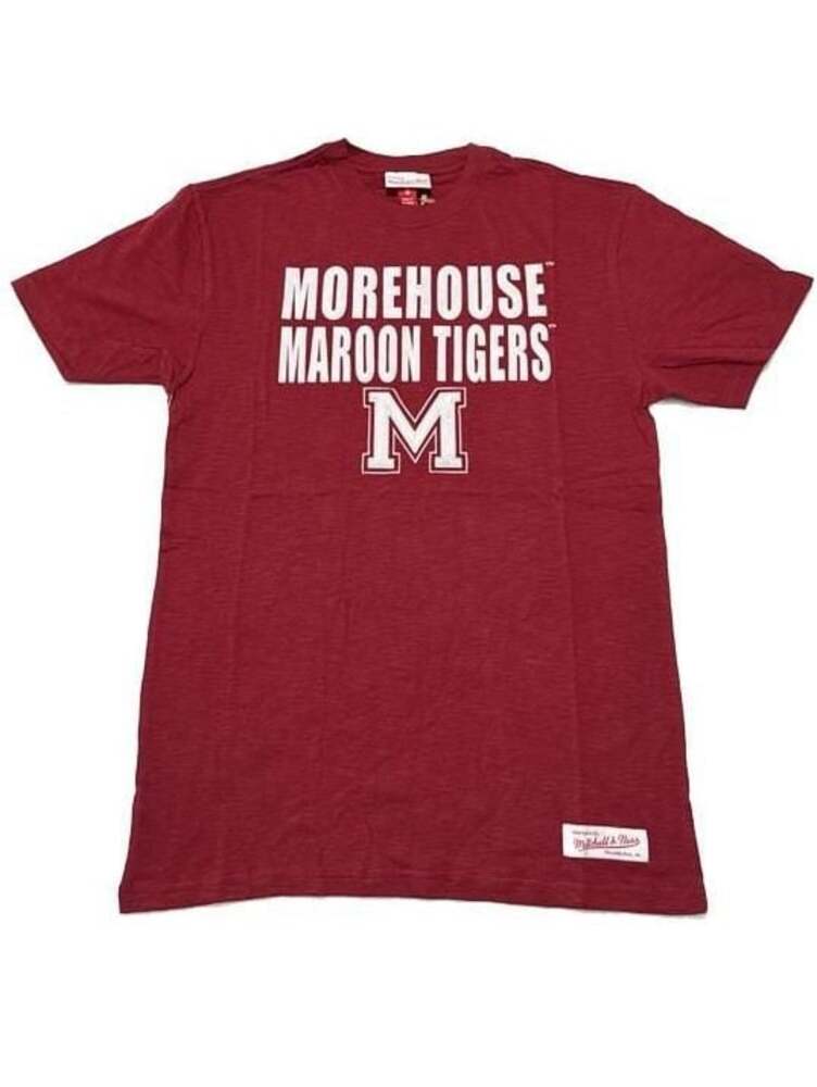 Mitchell & Ness NCAA HBCU Morehouse College Maroon Tigers t-shirt size S NWT